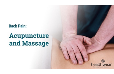 Back Pain: Acupuncture and Massage