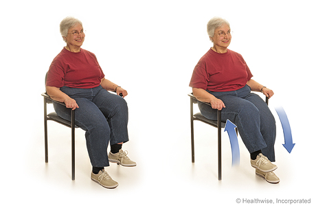 Seated exercise: Marching in place.