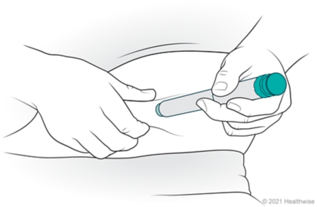 Cómo introducir la aguja en la piel