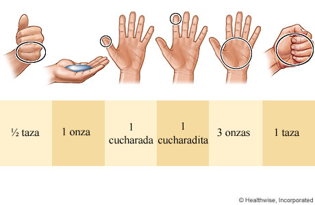 Cómo usar la mano para saber el tamaño de las porciones