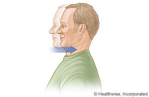 Imagen del estiramiento de cuello con deslizamiento dorsal