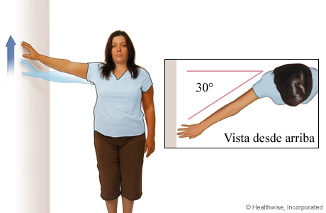 Ejercicio para el hombro: Escalar la pared de costado