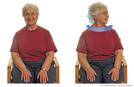 Neck rotation. Neck rotation.