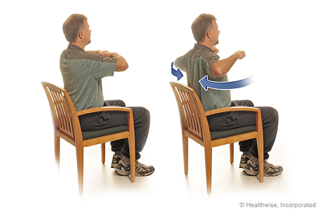 Shoulder blade squeeze. Shoulder blade squeeze.
