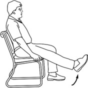 Sitting knee straightening