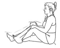 Sitting knee stretch