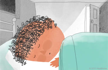 Hamid asleep in bed.