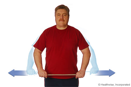 Ejercicio de empuje al nivel de la cadera